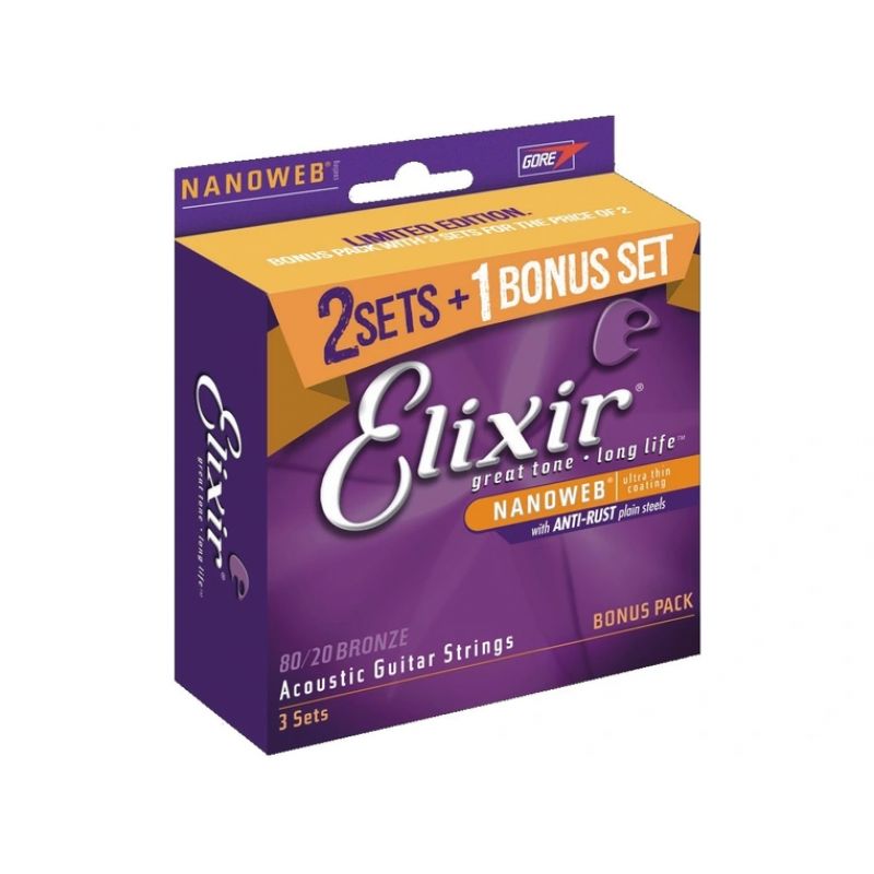 Набор струн Elixir AC NW L (3 Pk)